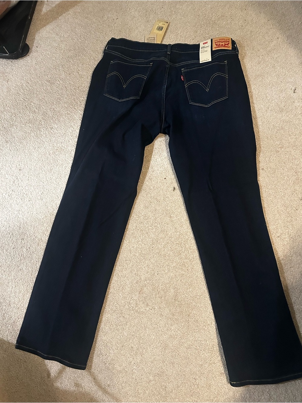 Levi's Dark Blue classic 505 straight Women’s Jeans. Size 16M W33 L 32 - Picture 2 of 7